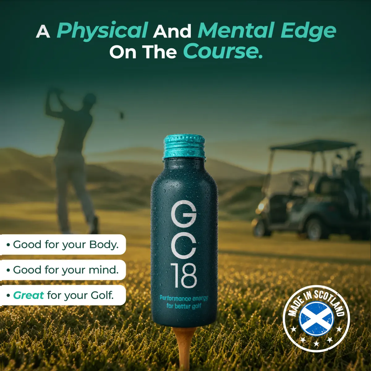 GC18 performance shot on a golf course